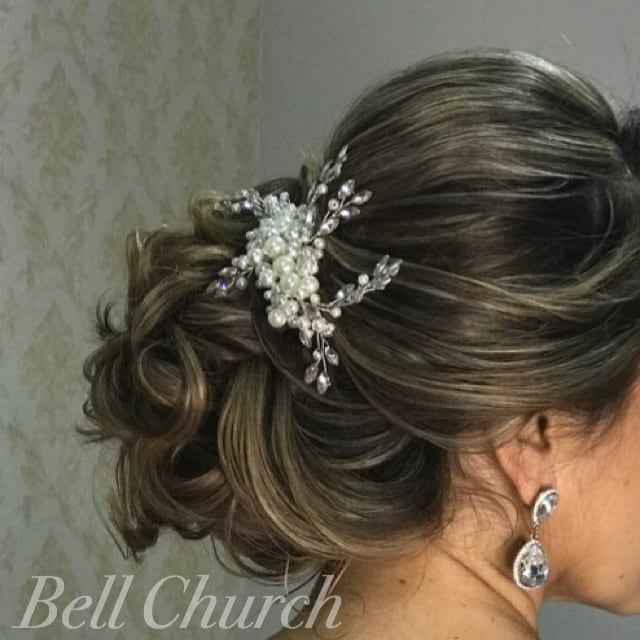 コーム パール & ビジュー(BC-H12)|ウェディングアクセサリー【結婚式 アクセサリー ヘッドドレス ヘアアクセサリー】