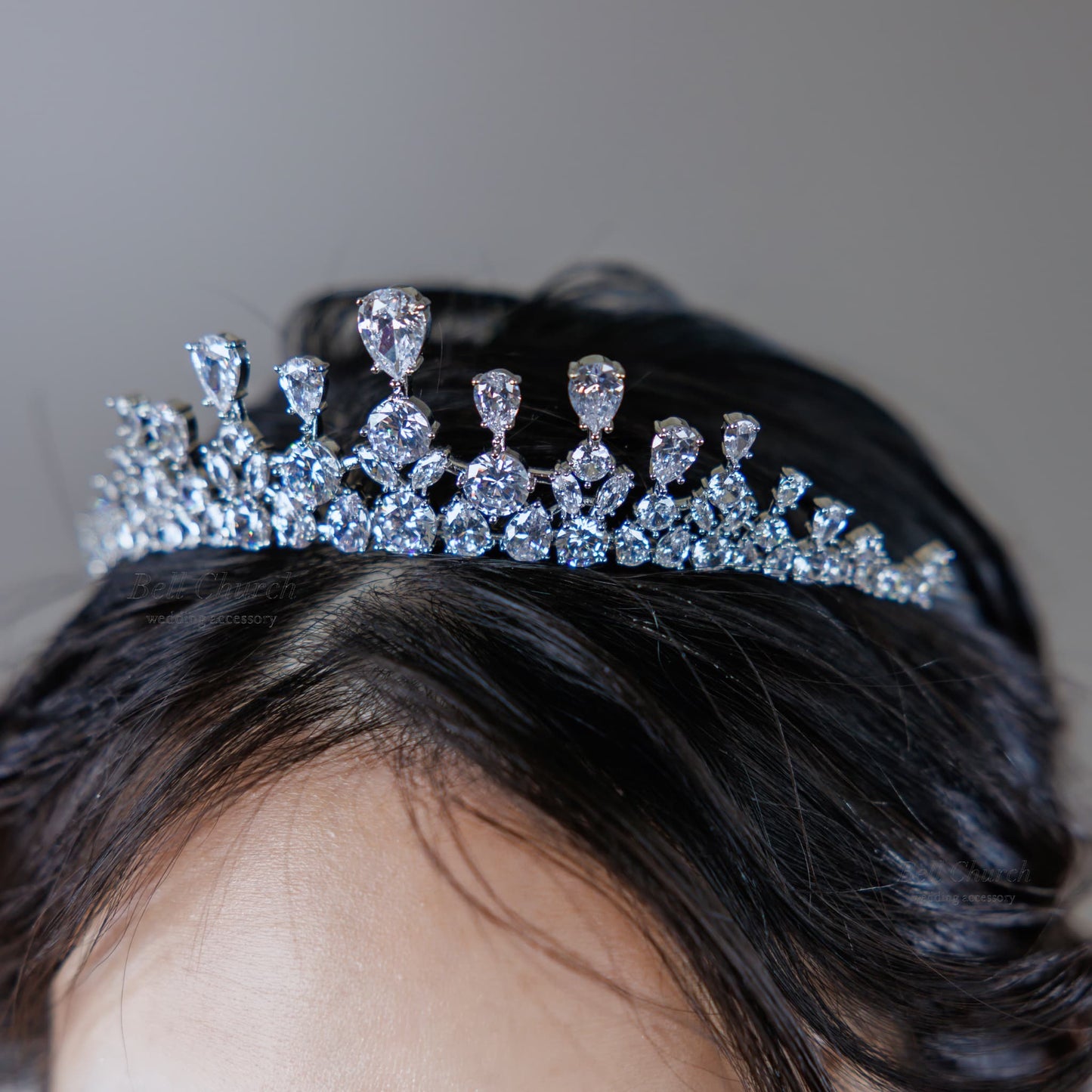ティアラ | キュービックジルコニア | シルバー | (BC-T17)【結婚式 アクセサリー ティアラ ヘッドドレス ヘアアクセサリー】