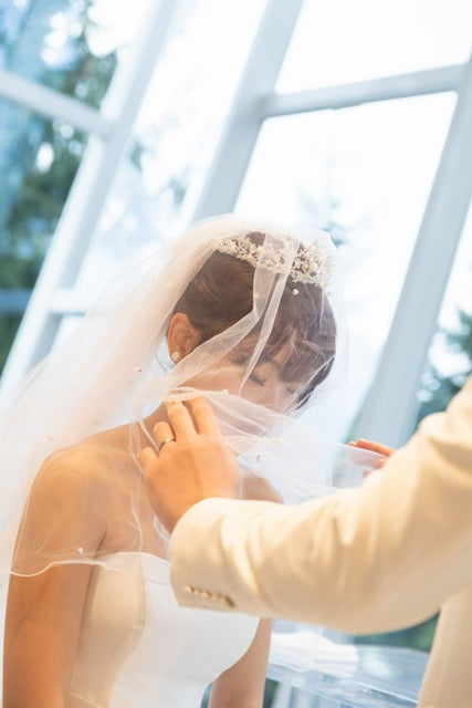 ウェディングティアラ パール キュービックジルコニア クリスタル (BC-T6)|ウェディングアクセサリー【結婚式 アクセサリー ティアラ ヘッドドレス ヘアアクセサリー】