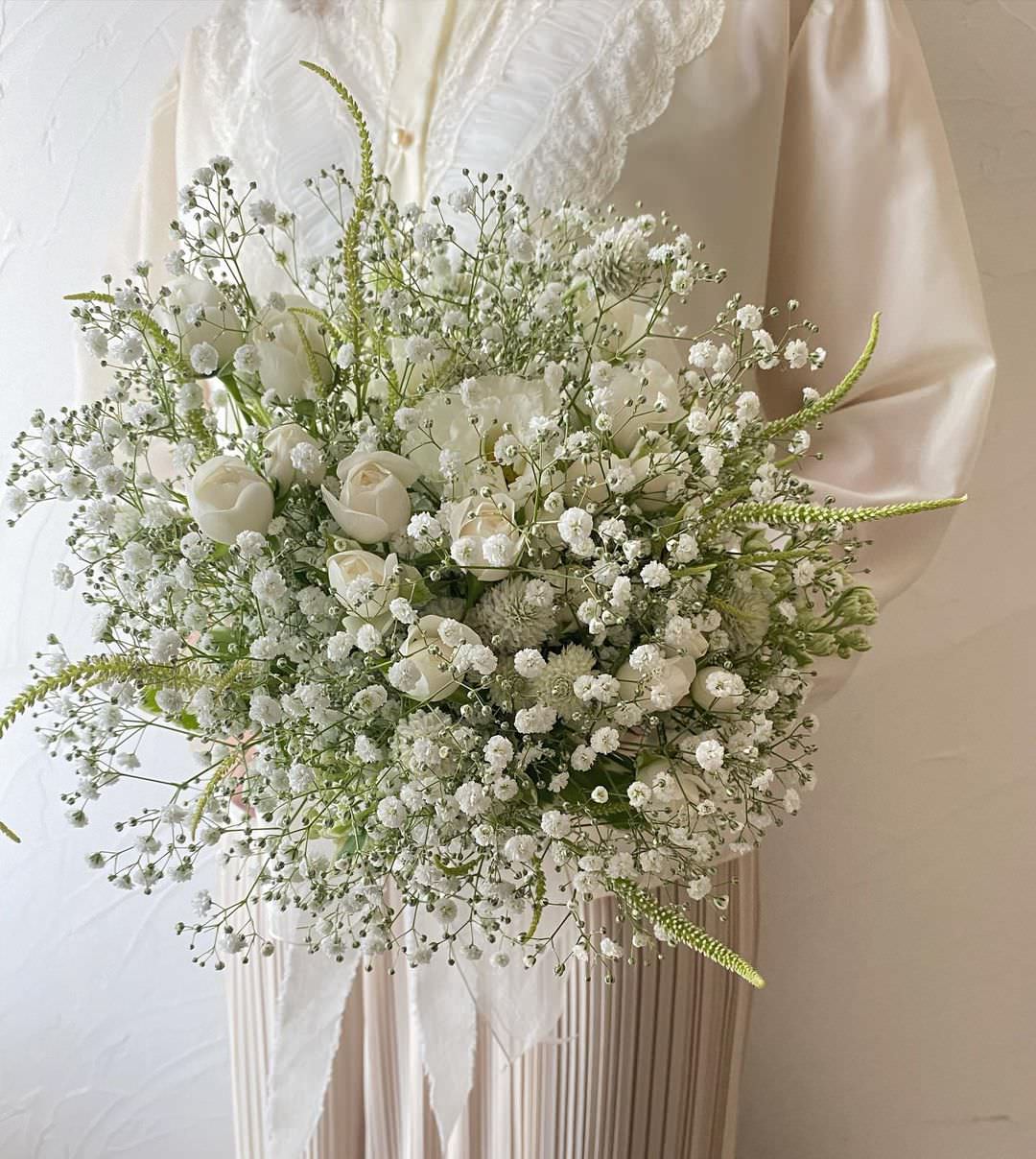 【生花】Wedding Bouquet 【結婚式 フラワー 生花 ブーケ ブートニア オーダーメイド】