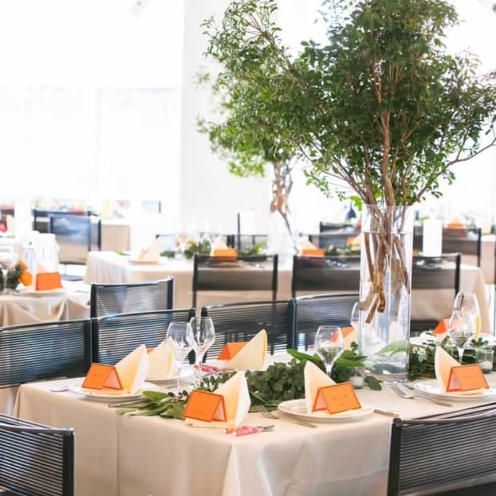 吸水スポンジ不使用のゲストテーブル装飾(tall) 【結婚式 フラワー 会場装花】