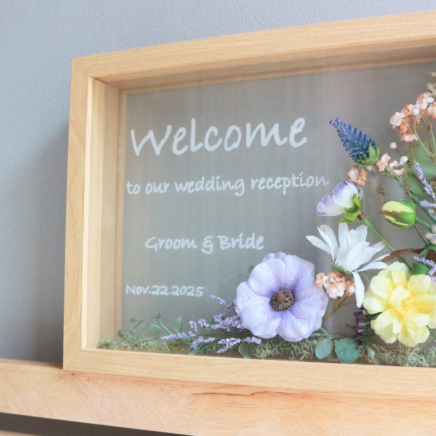 フレームウェルカムボード【ラナンキュラス 結婚式】