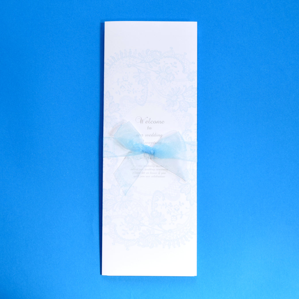 席順表 (印刷込み) マシェリ ブルー 結婚式 席順表【結婚式 ペーパー 席次表】