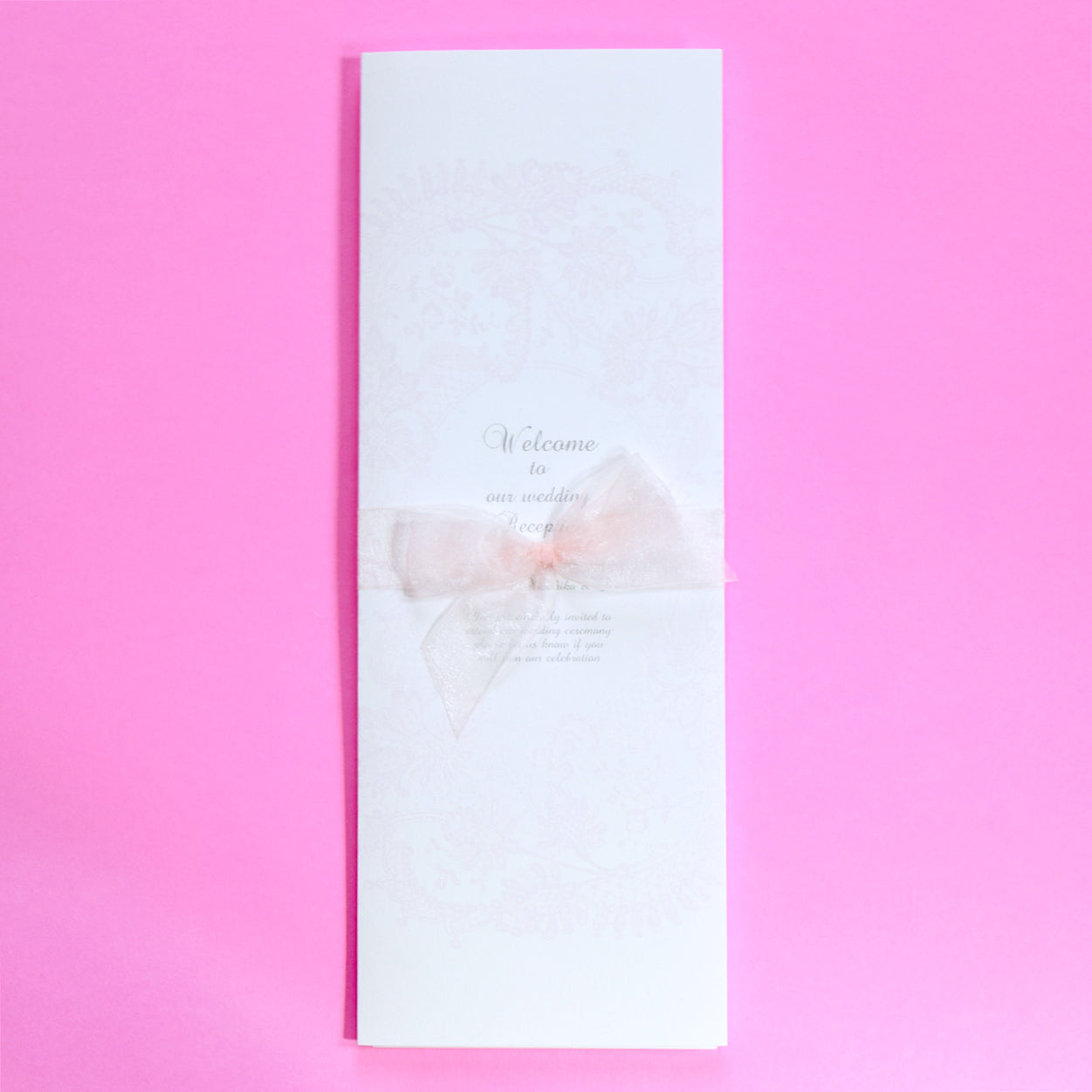 席順表 (印刷込み) マシェリ ピンク 結婚式 席順表【結婚式 ペーパー 席次表】