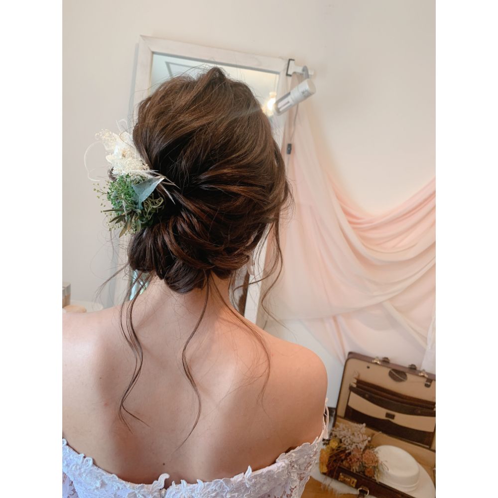 【洋装】10時間プラン 《終日サポートで安心プラン》 【結婚式 ヘアメイク 新郎 新婦】