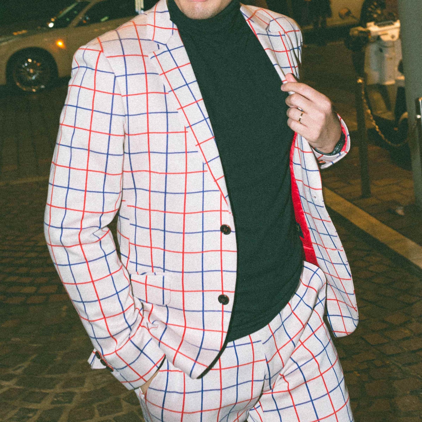 チェック柄パーティスーツ【結婚式 タキシード オーダーメイド】