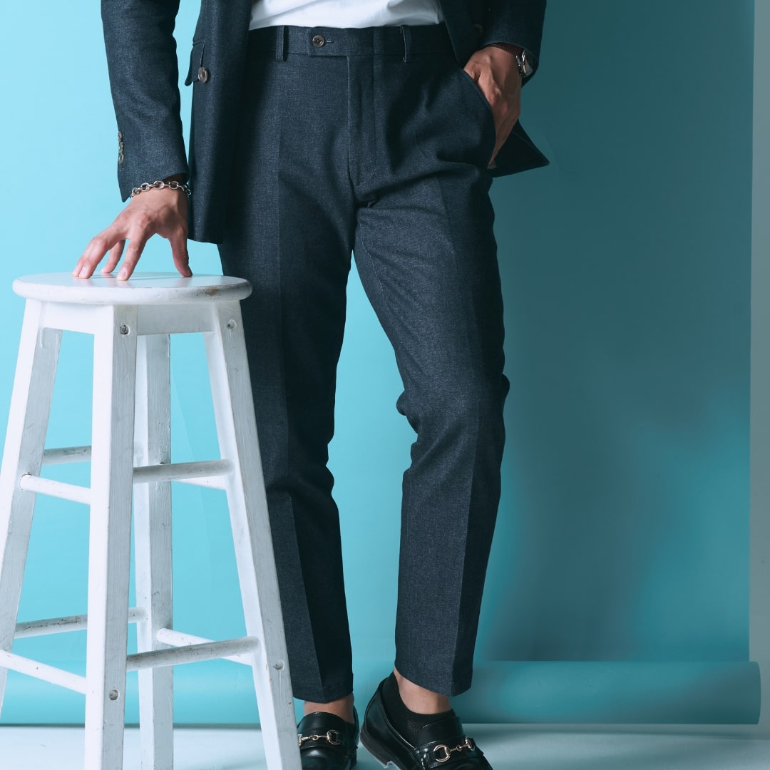 Denim Double/ブルー 【結婚式 タキシード】