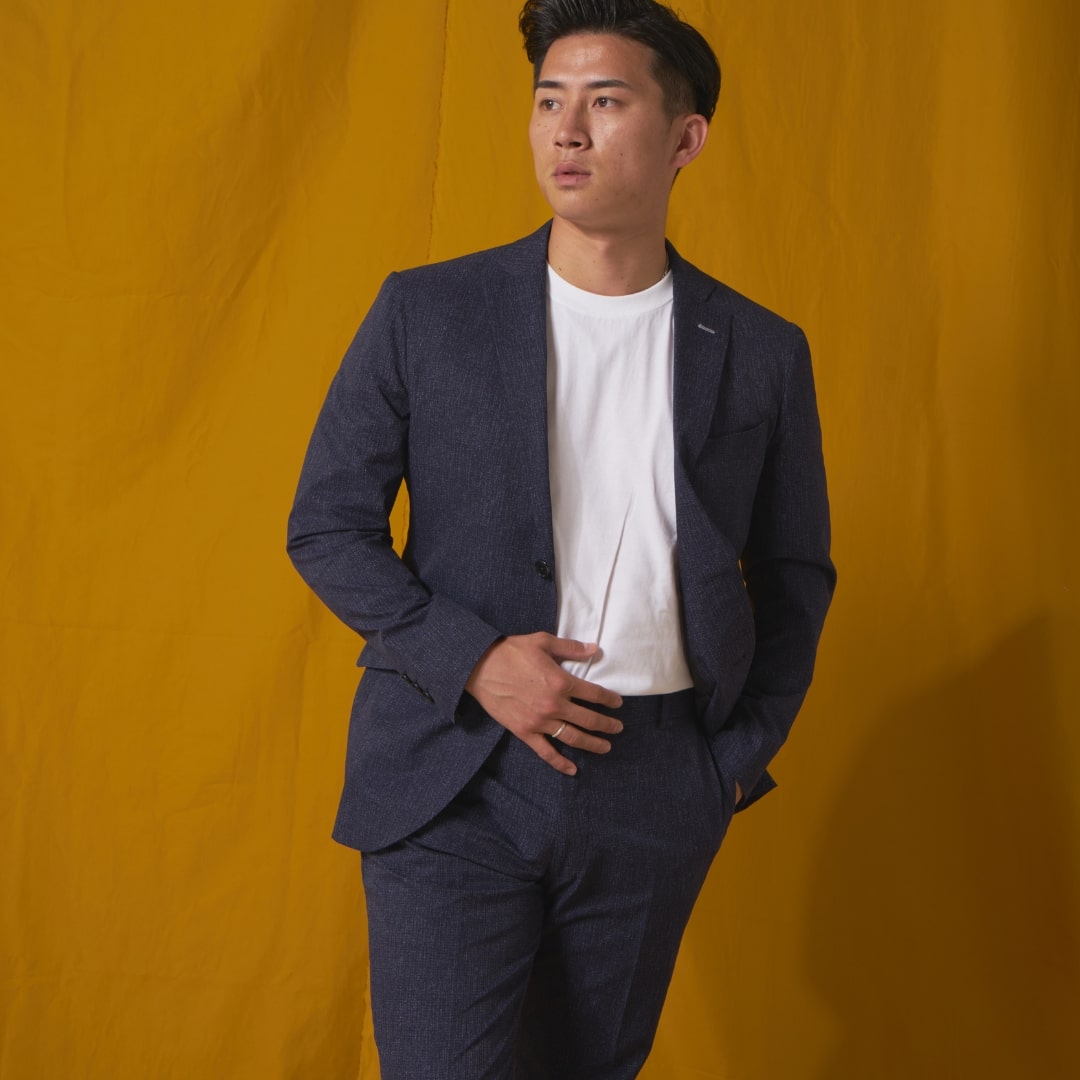 Nylon Single/ネイビー【結婚式 タキシード】