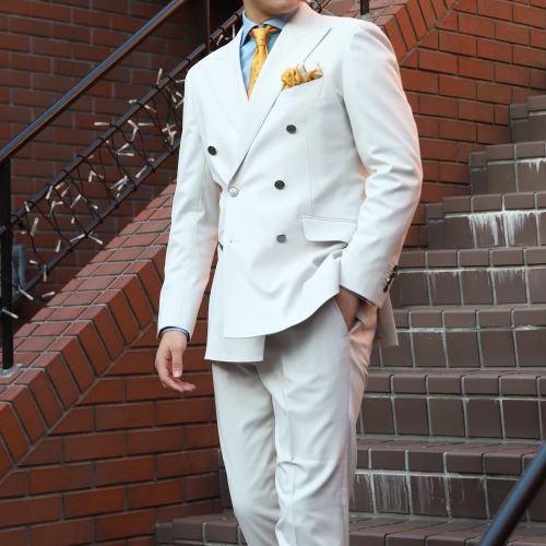 オーダースーツ】女性用金地白タキシード 【楽天市場】タキシード 白