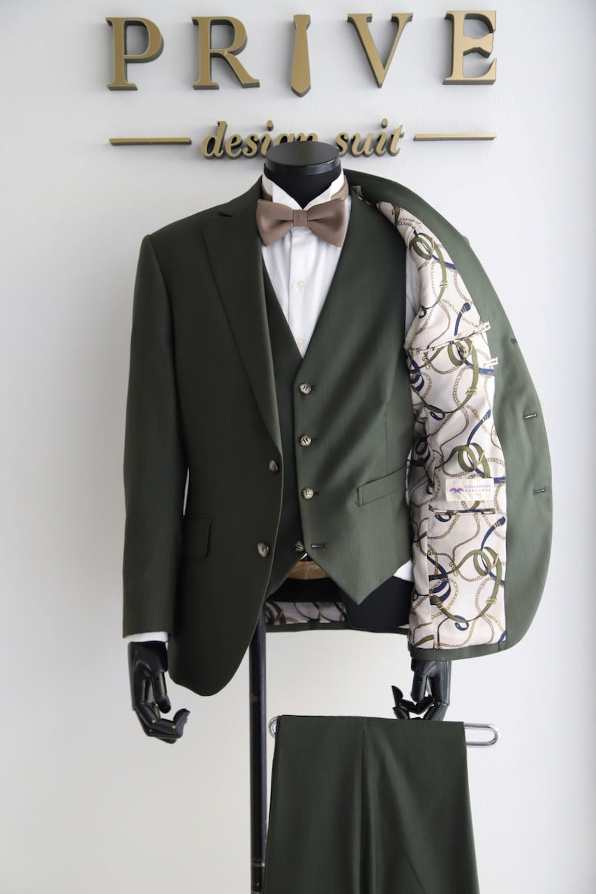 カーキスーツ【結婚式 タキシード レンタル】