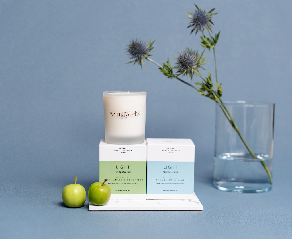 【Aroma Works】WLAL1104 グラス入りキャンドルM/レモングラス&ベルガモット【結婚式 ギフト キャンドル】