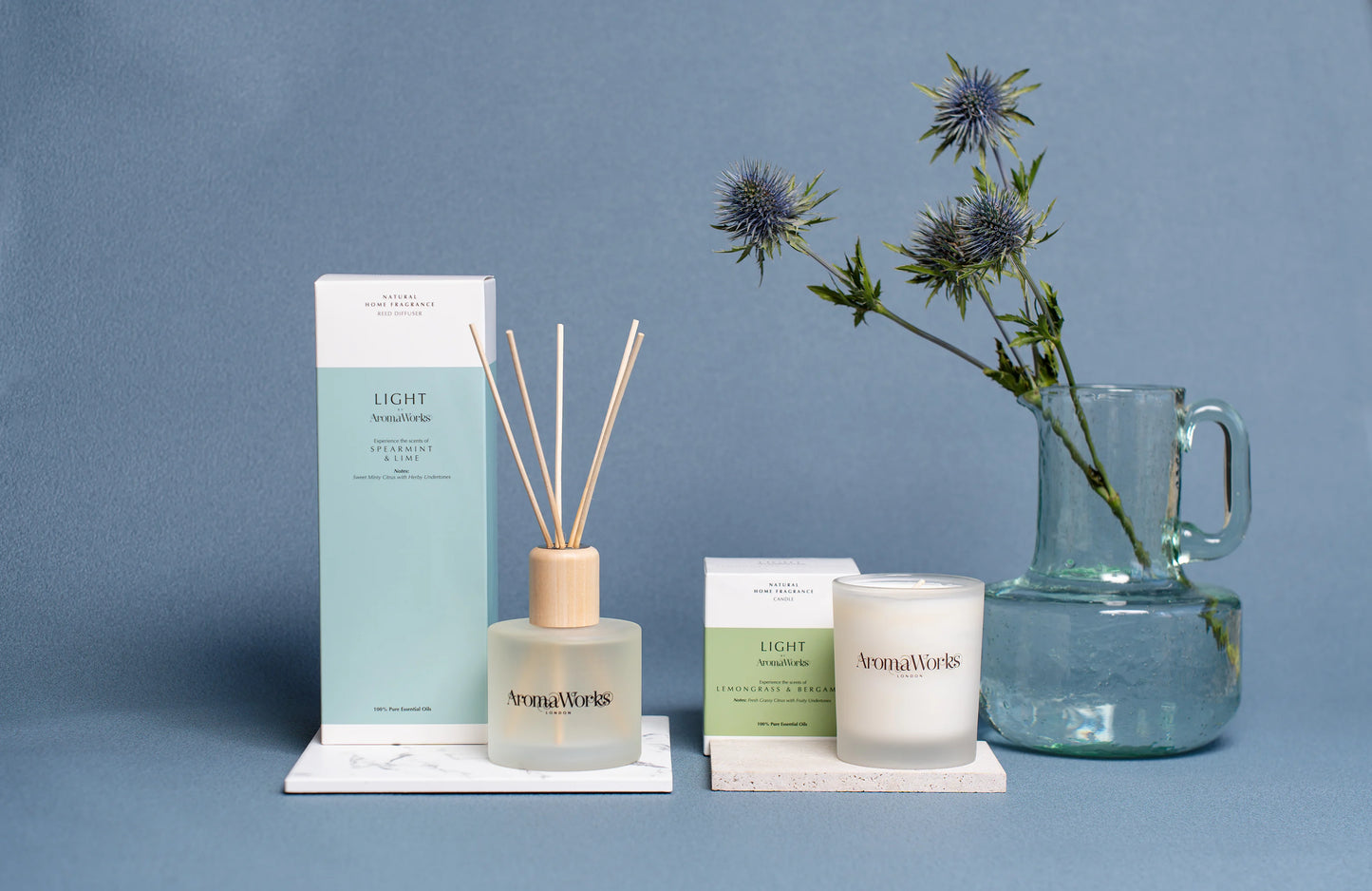 【Aroma Works】WLAL1105 グラス入りキャンドルM/プチグレン&ラベンダー【結婚式 ギフト キャンドル】