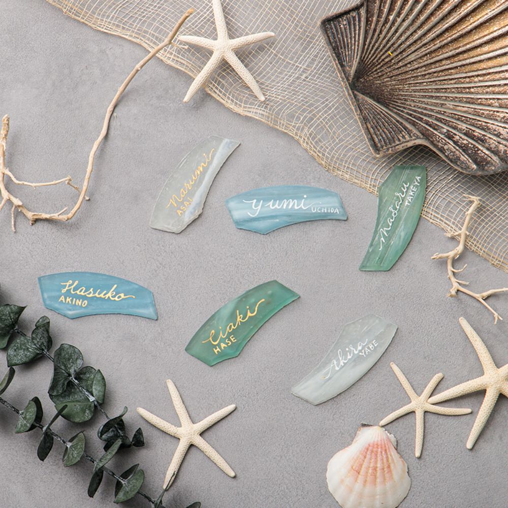 【10部~購入】シーグラス(ブルー)【結婚式 ペーパー 席札】