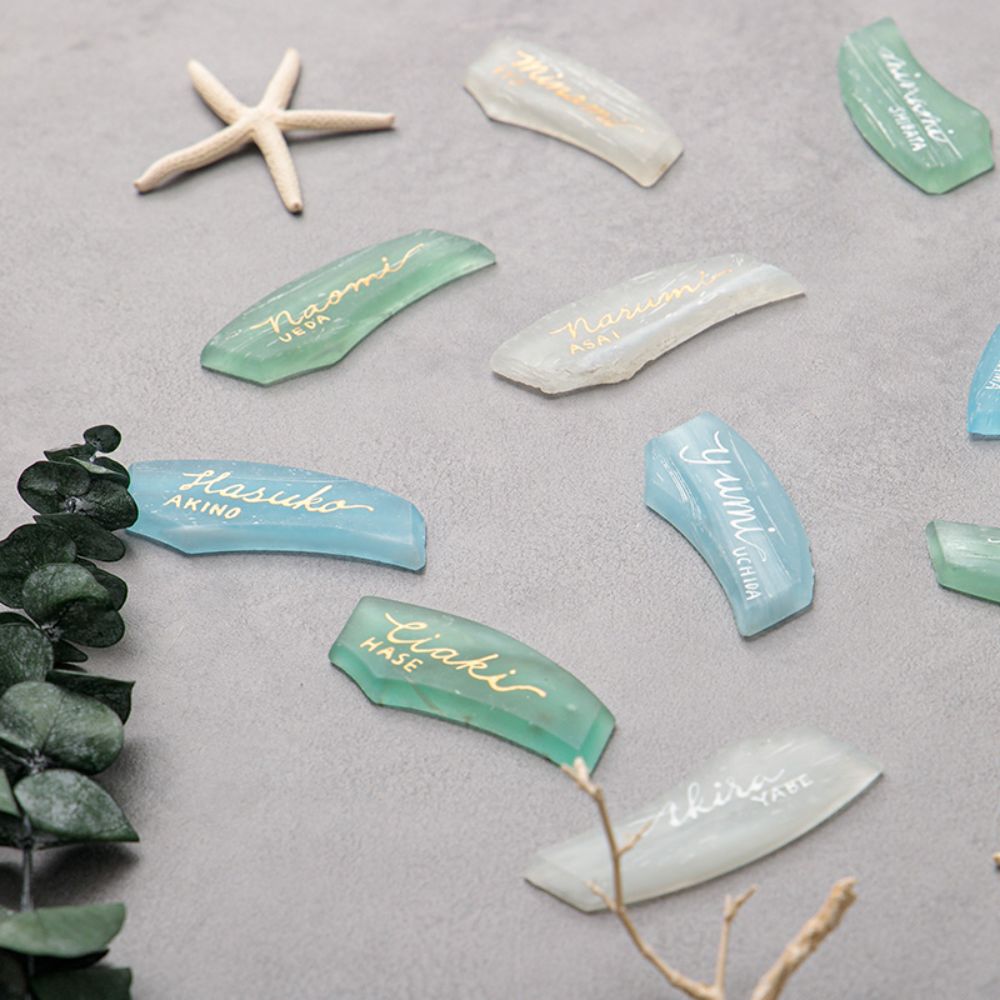 【10部~購入】シーグラス(ホワイト)【結婚式 ペーパー 席札】