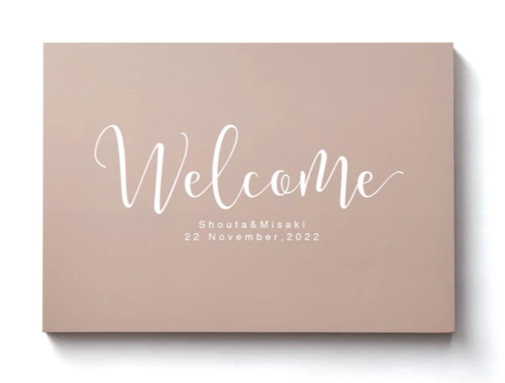 【ウェルカムボード】ナチュラル デザインJくすみピンク 【結婚式 ウェルカムボード オーダーメイド】