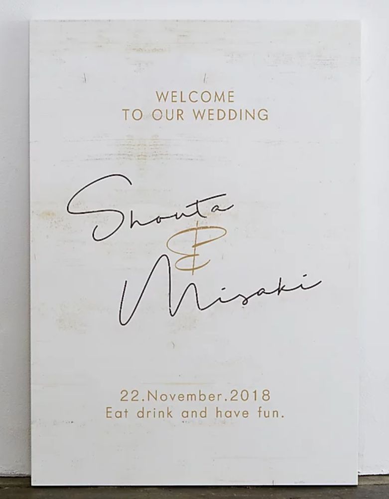 【ウェルカムボード】ナチュラル デザインMホワイトベージュ 【結婚式 ウェルカムボード オーダーメイド】