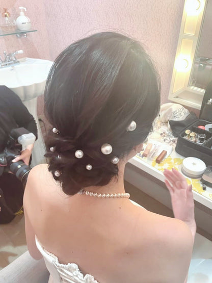 【東京23区内出張無料】リハ付き 洋装1着(当日ヘアメイク・ドレスフィッティング・新郎様お支度・撮影サポート有) 結婚式 ブライダル ヘアメイク 持ち込み美容師 【結婚式 ヘアメイク 新郎 新婦】