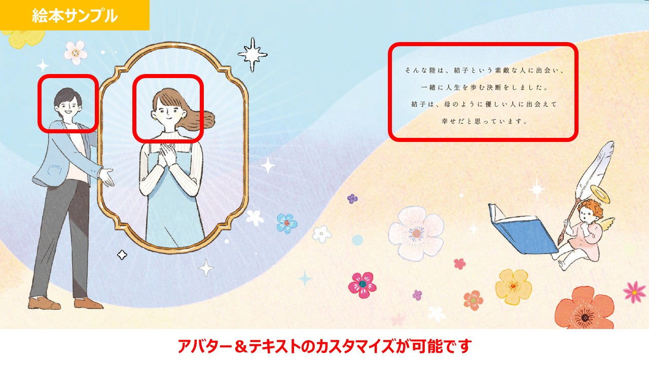 ウェディング絵本「ノアエール～THANKS～」(親御さん贈呈用2冊セット)カスタマイズ絵本【結婚式 ギフト 両親プレゼント】
