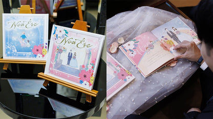 ウェディング絵本「ノアエール～THANKS～」(親御さん贈呈用2冊セット)カスタマイズ絵本【結婚式 ギフト 両親プレゼント】