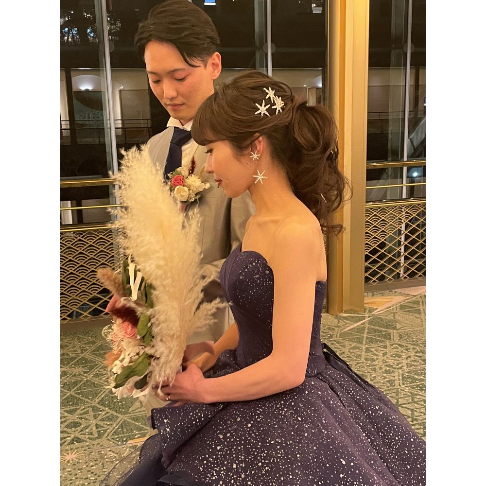 【東京23区内出張無料】リハ付き 洋装1着(当日ヘアメイク・ドレスフィッティング・新郎様お支度・撮影サポート有) 結婚式 ブライダル ヘアメイク 持ち込み美容師 【結婚式 ヘアメイク 新郎 新婦】