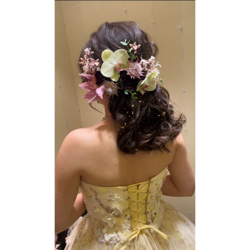 【東京23区内出張無料】リハ付き 洋装1着(当日ヘアメイク・ドレスフィッティング・新郎様お支度・撮影サポート有) 結婚式 ブライダル ヘアメイク 持ち込み美容師 【結婚式 ヘアメイク 新郎 新婦】