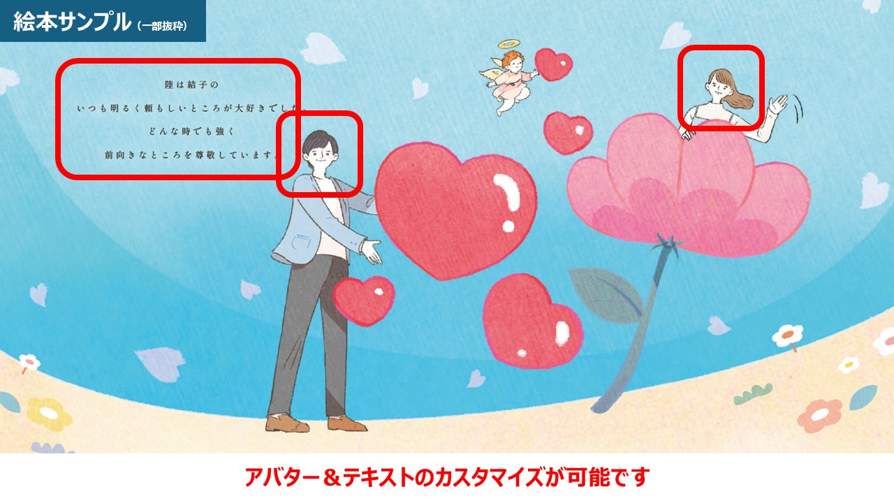 ウェディング絵本「ノアエール～LOVE～」(新郎新婦様用)カスタマイズ絵本【結婚式 その他ウェルカムグッズ】