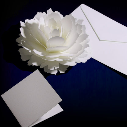 〈ピオニー〉咲くようにひらく 花のサンキューカード・席札 【結婚式 挙式 披露宴 演出グッズ】