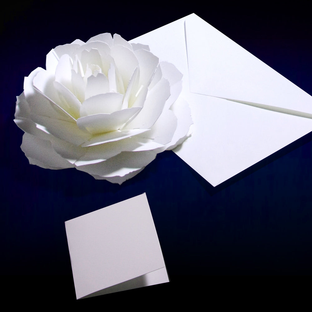 〈ローズ〉咲くようにひらく 花のサンキューカード・席札 【結婚式 挙式 披露宴 演出グッズ】