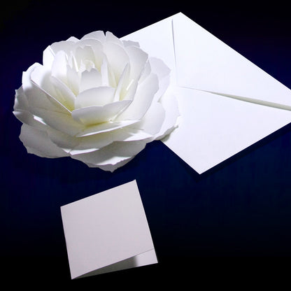 〈ローズ〉咲くようにひらく 花のサンキューカード・席札 【結婚式 挙式 披露宴 演出グッズ】