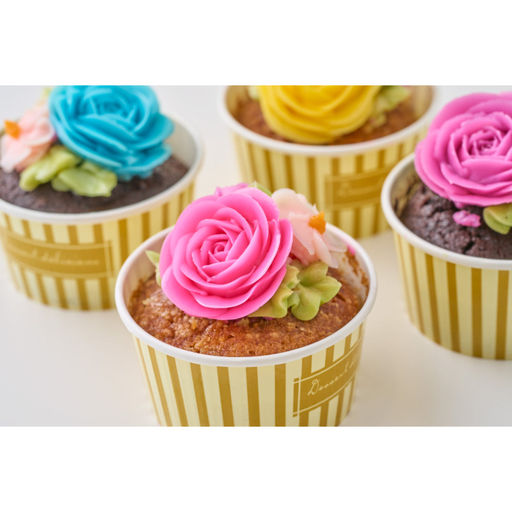 食べられるお花のカップケーキ(4個入り)