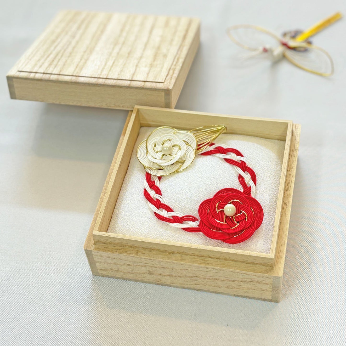 和風リングピロー くれない【結婚式 神前式 リングピロー】