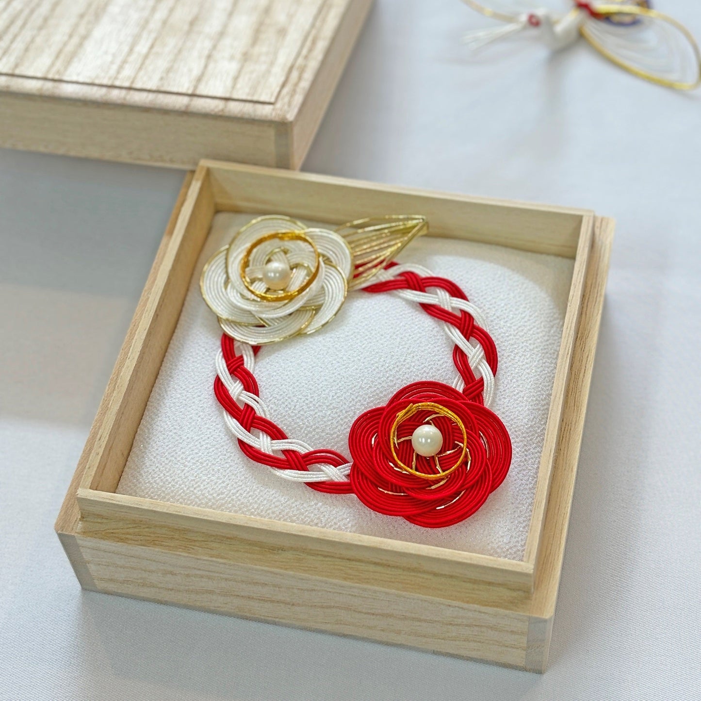 和風リングピロー くれない【結婚式 神前式 リングピロー】