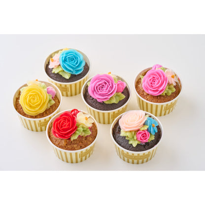 食べられるお花のカップケーキ(6個入り)