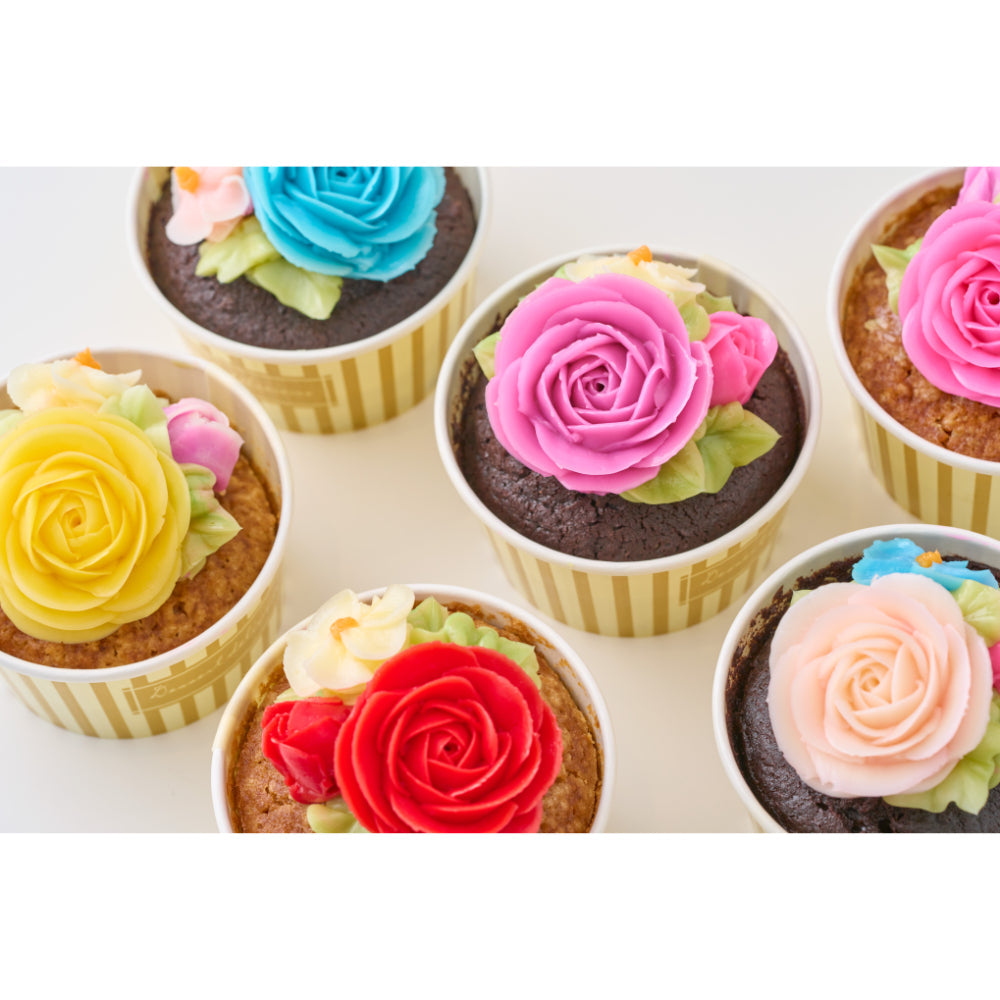食べられるお花のカップケーキ(6個入り)