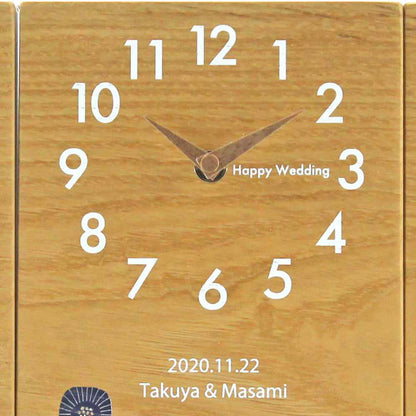 【木目でつながる3連時計】 北欧シリーズ bird 【結婚式 ギフト 両親プレゼント 時計】