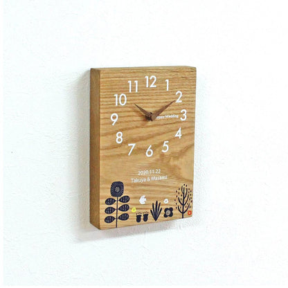 【木目でつながる3連時計】 北欧シリーズ bird 【結婚式 ギフト 両親プレゼント 時計】