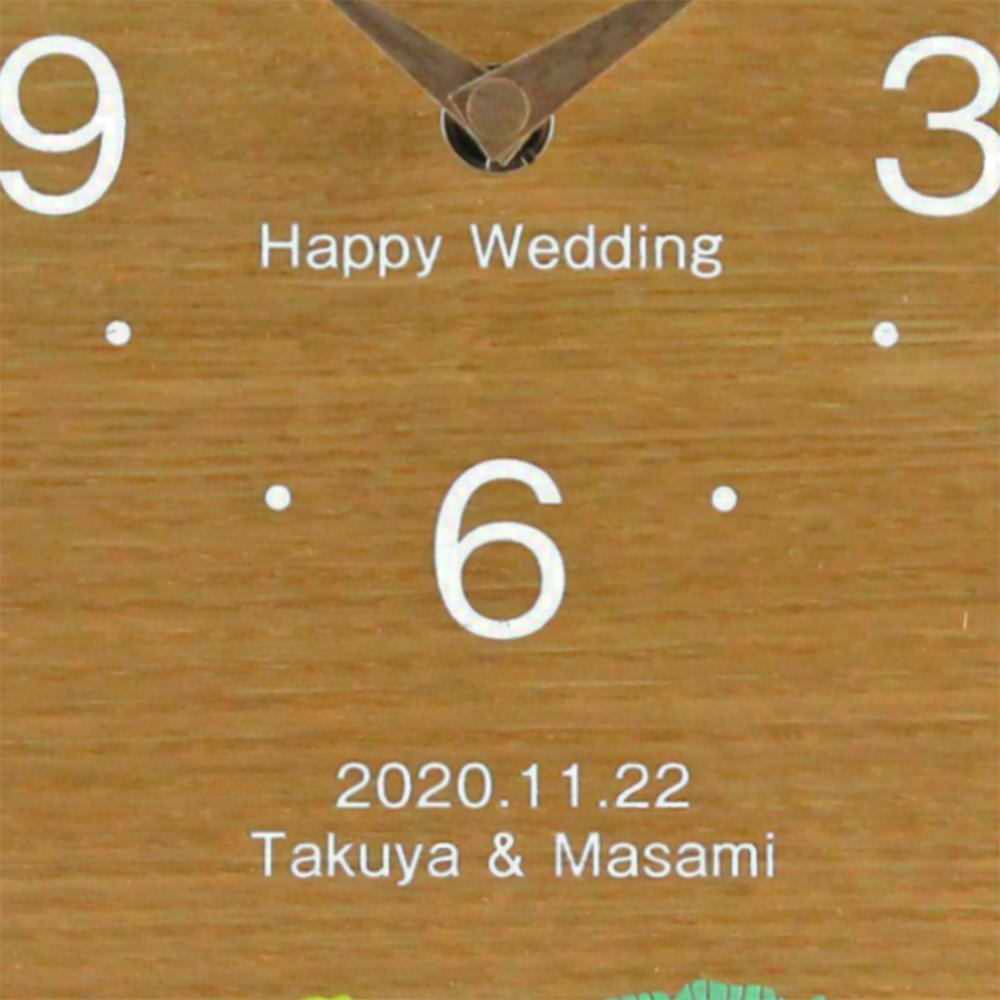 【木目でつながる3連時計】 北欧シリーズ flower 【結婚式 ギフト 両親プレゼント 時計】