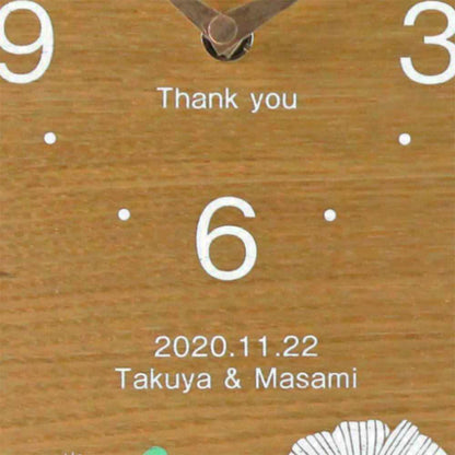 【木目でつながる3連時計】 北欧シリーズ flower 【結婚式 ギフト 両親プレゼント 時計】