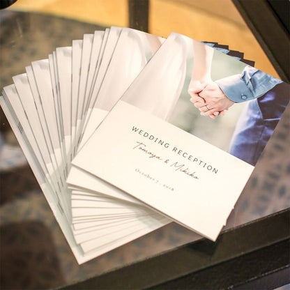 【席次表あり】プロフィールブック | A5サイズ・8P / 10部セット【結婚式 ペーパー プロフィールブック】