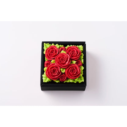 食べられるお花のミニボックスケーキ(Shining red)