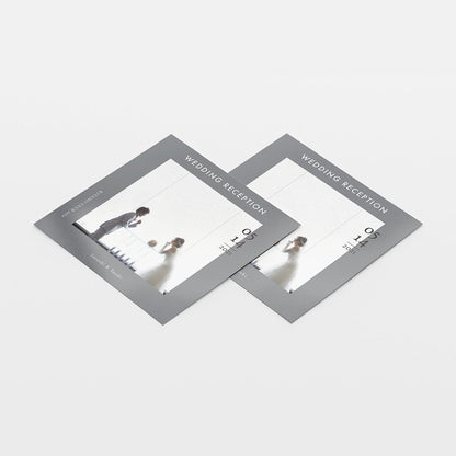 【席次表あり】プロフィールブック | 正方形・8P (BLUE GRAY) / 10部セット【結婚式 ペーパー プロフィールブック】