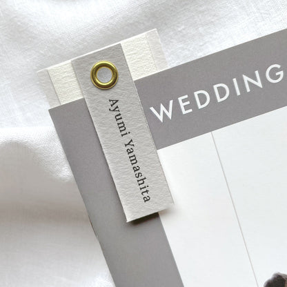 【席次表あり】プロフィールブック | 正方形・8P (BLUE GRAY) / 10部セット【結婚式 ペーパー プロフィールブック】