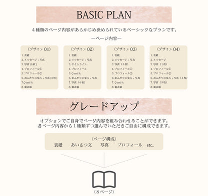 【プロフィールブック】BASIC PLAN - 02【結婚式　ペーパー　プロフィールブック】