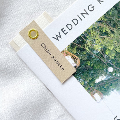 【席次表なし】プロフィールブック | 正方形・8P (WHITE) / 10部セット【結婚式 ペーパー プロフィールブック】