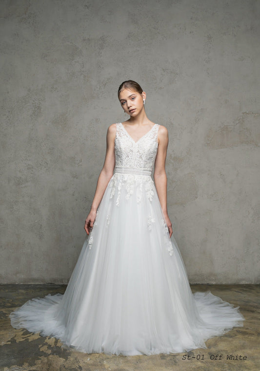 ST-01 【ウェディングドレス レンタル】
