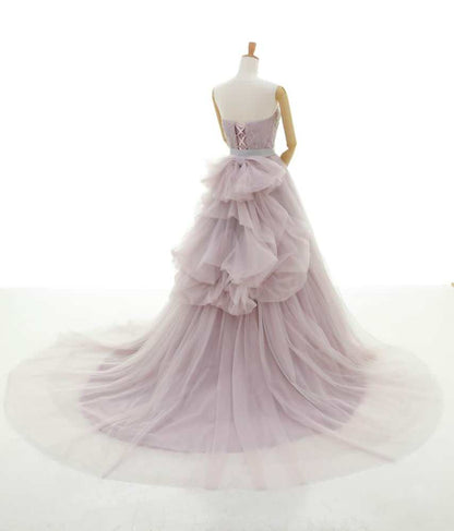 04211940 ピンクグレー 【結婚式 カラードレス レンタル】