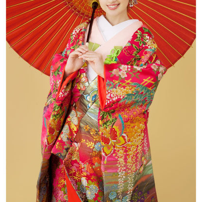 慶蝶艶花 【結婚式 和装 色打掛 レンタル】