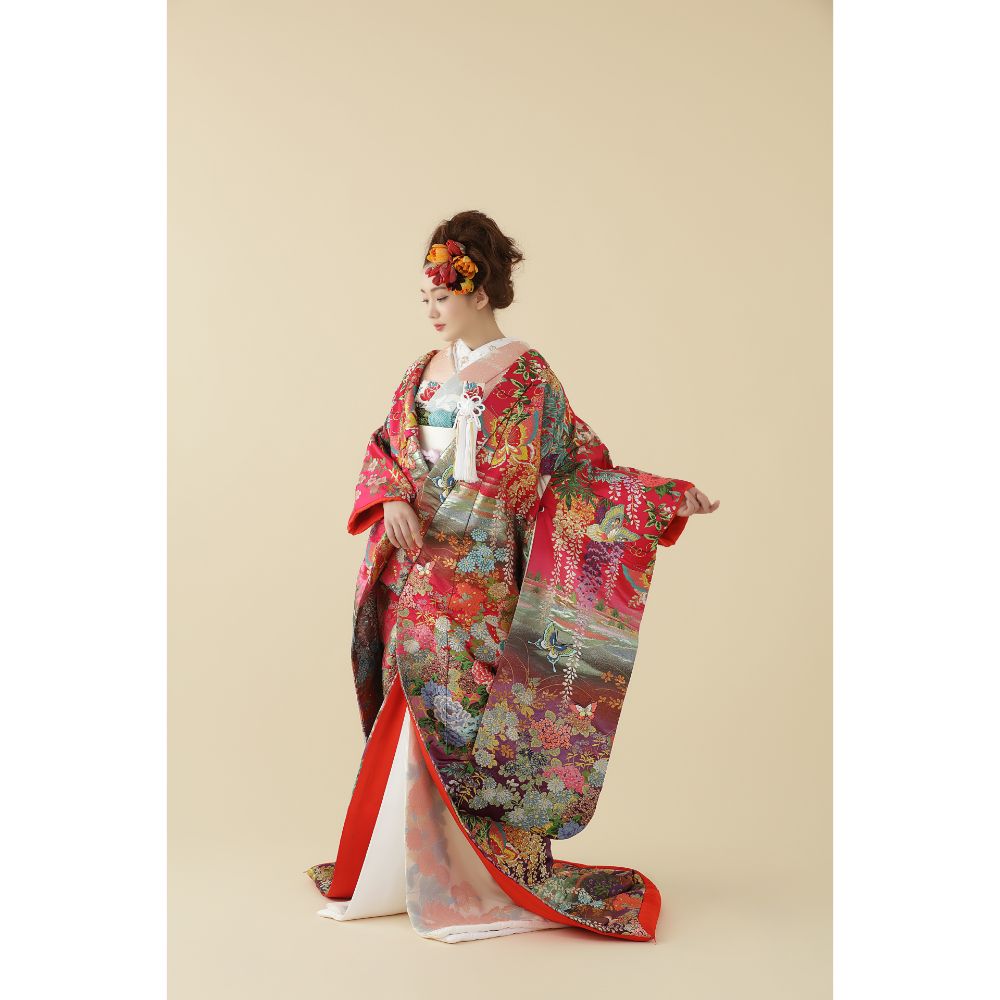 慶蝶艶花 【結婚式 和装 色打掛 レンタル】