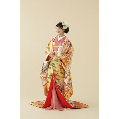 吉野山遊花図 【結婚式 和装 色打掛 レンタル】