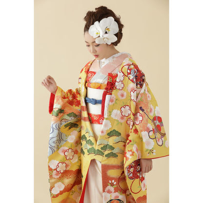 吉野山遊花図 【結婚式 和装 色打掛 レンタル】